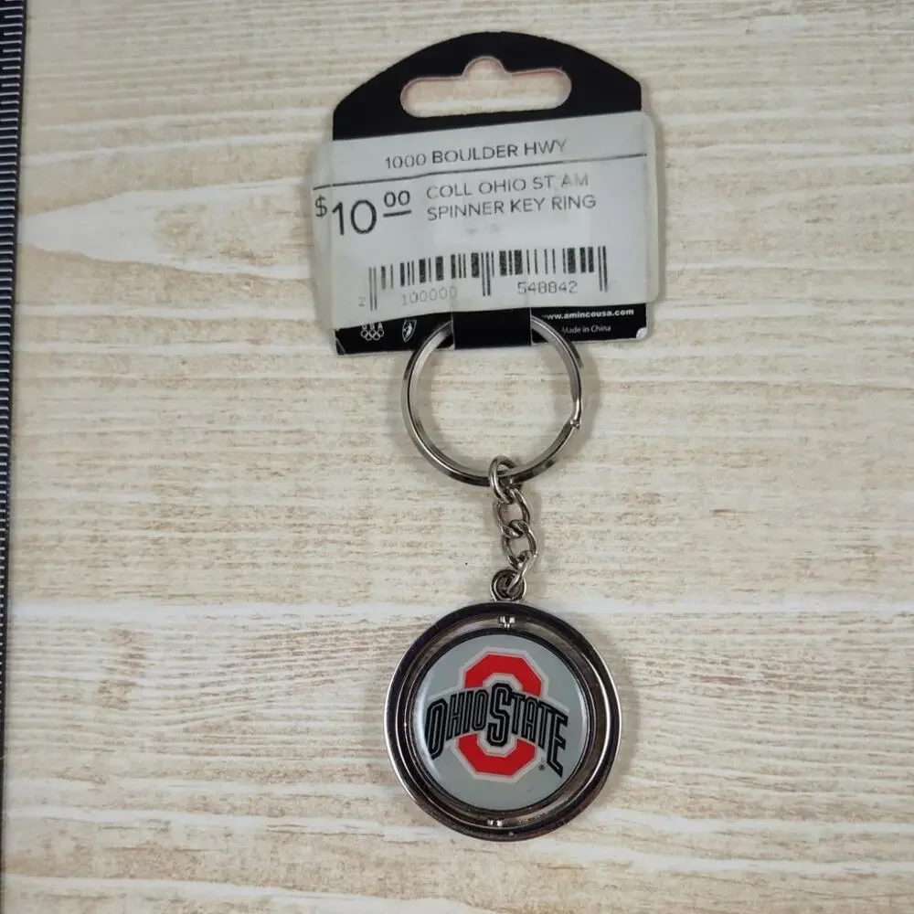 Ohio State Buckeyes Aminco Premium Spinning Key Ring Keychain NCAA Gift